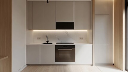 Modern minimalist kitchen interior