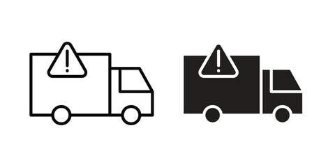 Delivery delay icon concept. pixel perfect linear ui icon.