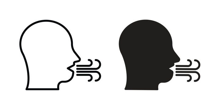 Breath icon concept. pixel perfect linear ui icon.