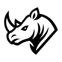 Rhino Head Illustration