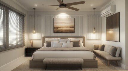 Bedroom interior design rendering