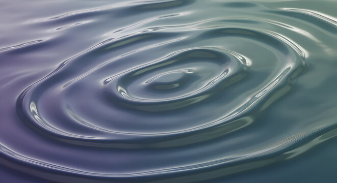 Hypnotic Blue-Green Ripple Pattern in Abstract Fluid Background with Subtle Depth