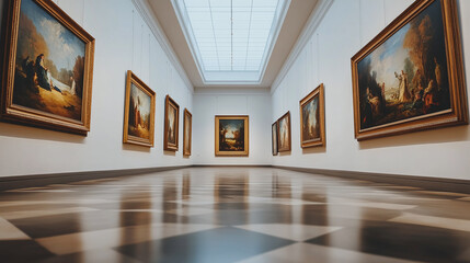 A digital securities trading platform for art investors, where physical paintings are tokenized as assets, with blockchain ledgers ensuring ownership authenticity 