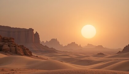 Naklejka premium sunrise in the desert