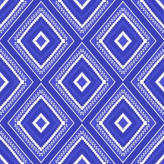 Obraz premium pattern batik flower damask ethnic boho ikat texture tribal geometric background