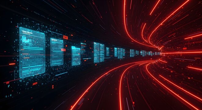 Artificial Intelligence in Document Analysis, the role of artificial intelligence in document analysis with an image portraying machine learning algorithms extracting data from unstructured documents
