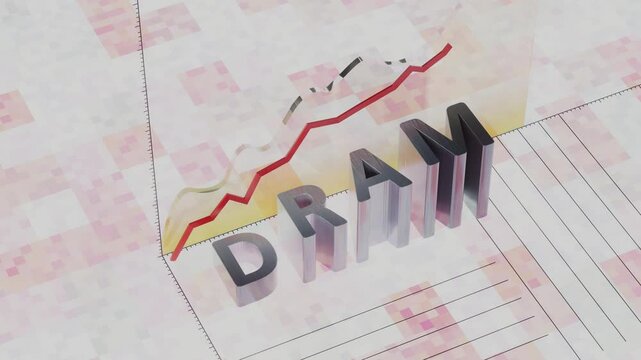 DRAM spot price trend graph with rising market value and industry impact 