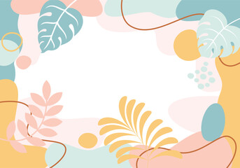 Spring Abstract Tropical Frame Background