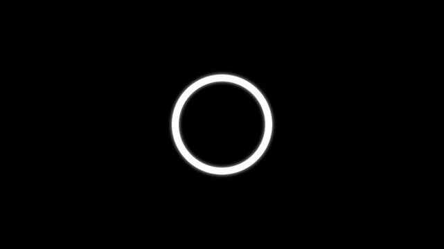 Gradient Circular Loading Animation on Black Background.pending circle icon animation 1-100% on black background. Simple loading bar, Abstract circle.4k