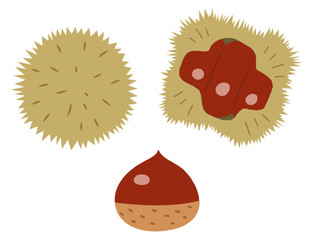 栗のイラストセット