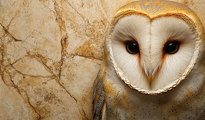 Barn Owl Face Close-Up