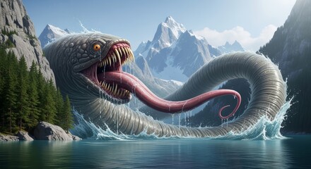 Naklejka premium worm monster