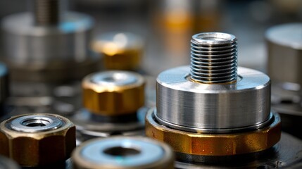 Oil cap mechanism. Threaded metal parts