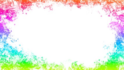 frame with splashes colorful