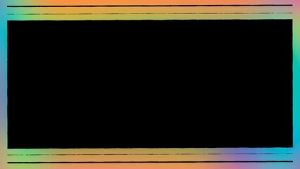 blank frame on black background