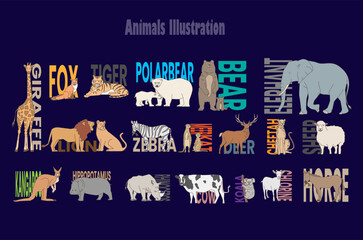 Cartoon Animal Character vector.
