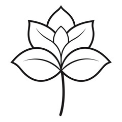 vector black and white flower