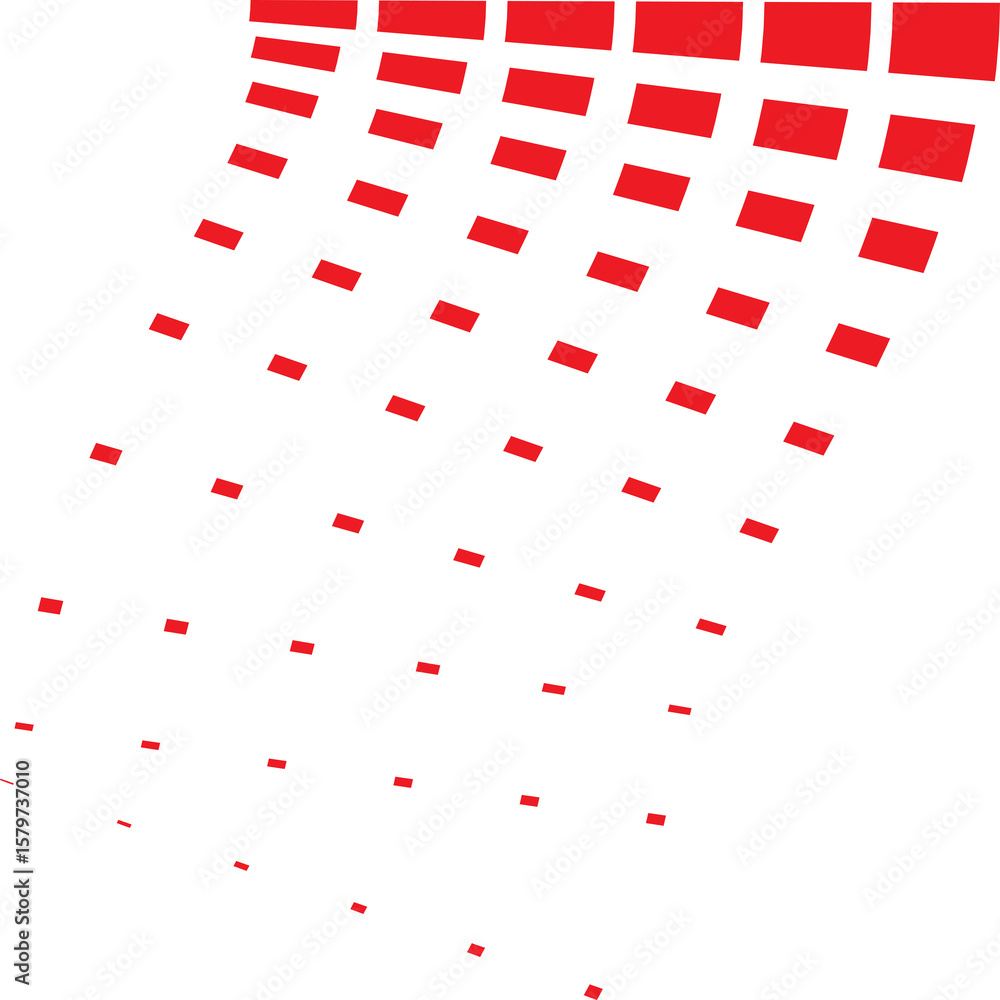 Poster red squares pattern fading into white background