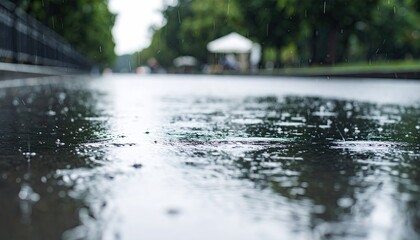 Fototapeta premium Rainy city street