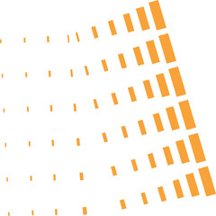 Abstract orange rectangles expanding wave pattern