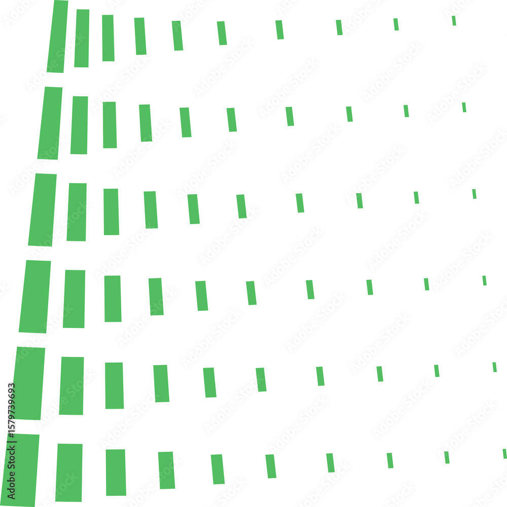 Poster green rectangles arranged in rows and columns