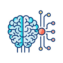 Artificial Intelligence Brain Connection Technology Illustration