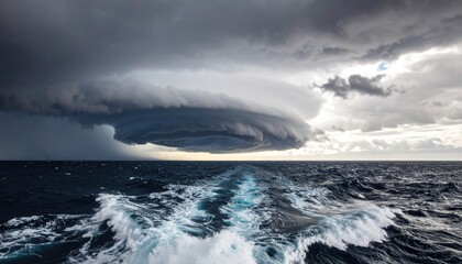 Obraz premium Powerful storm over ocean