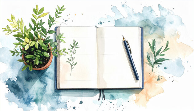 Calm Wellness Writing Scene