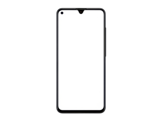 Modern smartphone mockup black background abstract design, Isolated On Transparent Background, Png