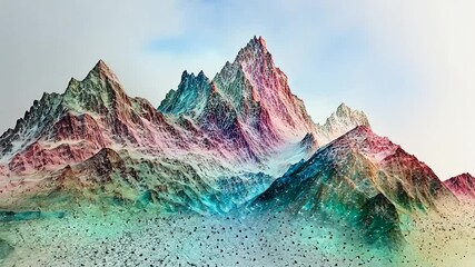 Colorful Mountain Range - Powered by Adobe