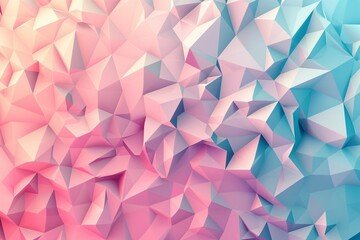 Low poly mesh pattern in soft pastel gradients, minimal abstract tech design, geometric art with clean background.