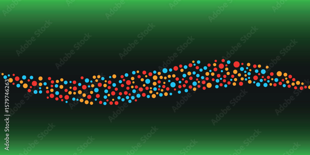 Poster light green vector modern geometrical circle abstract background. dotted texture template. geometric