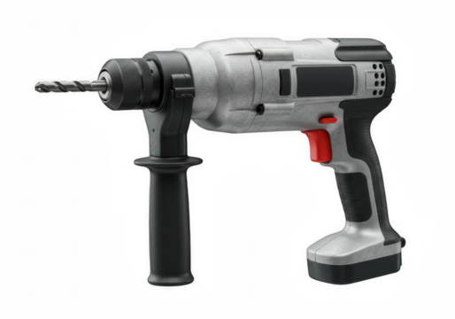 High-Resolution Drill Machine PNG with Transparent Background – Isolated Electric Power Drill for Construction, DIY, Industrial Use, Toolkits, and Hardware Store Visuals