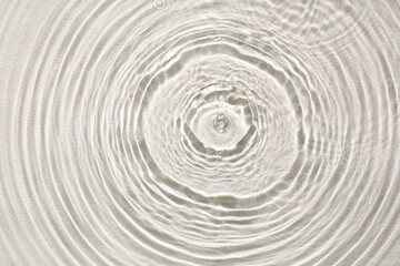 Texture of water drops on white background, closeup