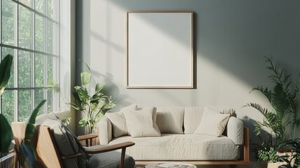 Modern living room mockup