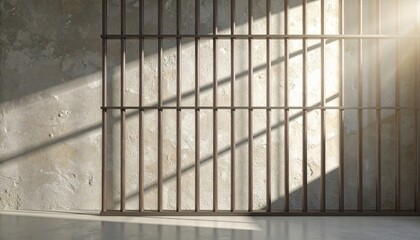Prison cell with sunlight