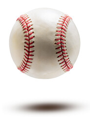 Baseball ball floating in the air isolated on a white background, Baseball ball on White Background...