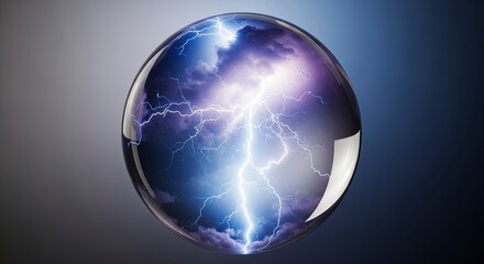 Crystal ball with lightning