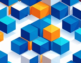 Obraz premium 3D geometric cube pattern with shadow