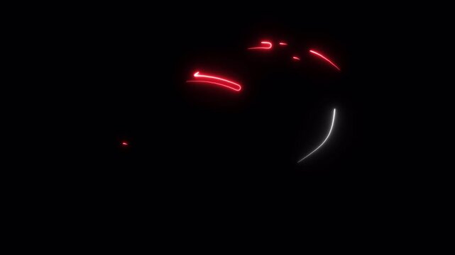 Sushi Nigiri Neon Animation | ProRes 4444 for Restaurant & Food Ads | Alpha Channel Loop