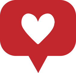Heart Bubble Like Social Media Icon