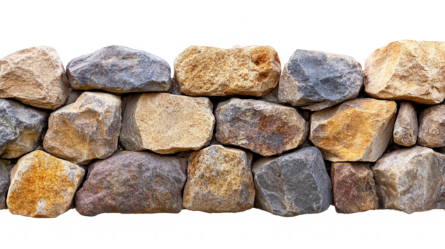Natural Stone Wall With Transparent Background