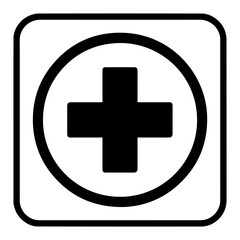 Obraz premium Medical aid first aid box icon with transparent background symbolizing emergency medical supplies and health care assistance 