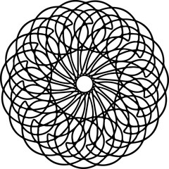 black and white vector illustration of a circle