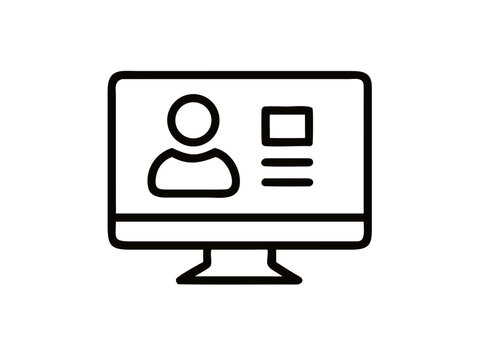 cible profil ordinateur team buiding travail entreprise d'&eacute;quipe pictogramme Icone epais couleur