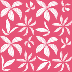 Fototapeta premium seamless floral pattern with pink background