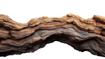 Detailed Close Up Of A Twisted Wood Log