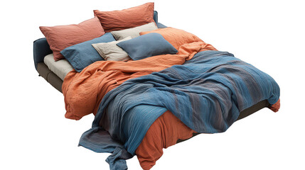 Comfortable Soft Bed With Colorful Bedding Set