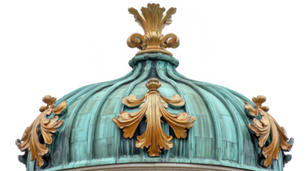Ornate Copper Dome Decoration Transparent Background