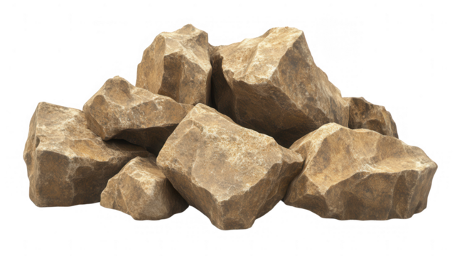 Natural Rock Formation With Rough Brown Surface